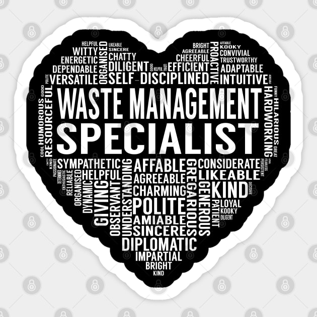 Waste Management Specialist Heart Sticker by LotusTee